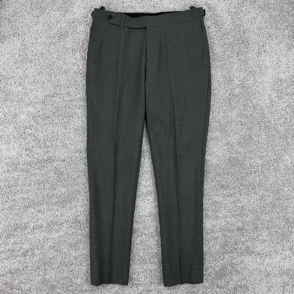 Men's Dress Pants in Dark Gray - Classic Tailored Fit - Picture 10 of 11